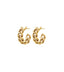 Lourdes Chain Creole Earrings Gold
