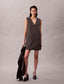 Doubleface V Neck Mini Shift Dress