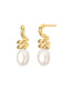 Swivel Earrings Pearl S Gold