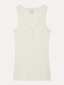 Ribbed Cotton Henley Tank Top