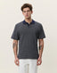 Knitted stripe polo