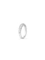 Thin Pavé Dome Ring Silver