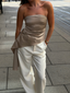 Strapless Top Beige