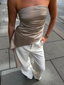 Strapless Top Beige