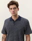 Knitted stripe polo