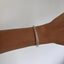 Zirconia Bangle Bracelet Silver