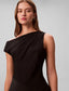 Crepe One Shoulder Dress
