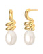 Swivel Earrings Pearl L Gold