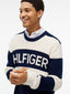 Waffle Cotton Graphic Crew Neck