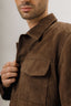 Urban Pioneers Male Cruz Suede Overshirt SHIRT CHOCOLATE BROWN