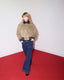 Bomber Effe Velvet Digital Print Rinse