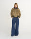Bomber Effe Velvet Digital Print Rinse