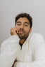 Urban Pioneers Male Ernesto Half-zip SWEATER CREAM