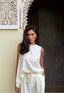 Twist Back Top Bianco Panna