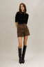 Urban Pioneers Female Jayla Suede Shorts SHORTS CHOCOLATE BROWN