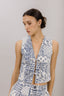 Urban Pioneers Female Terina Top TOP NAVY AOP
