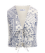 Urban Pioneers Female Terina Top TOP NAVY AOP