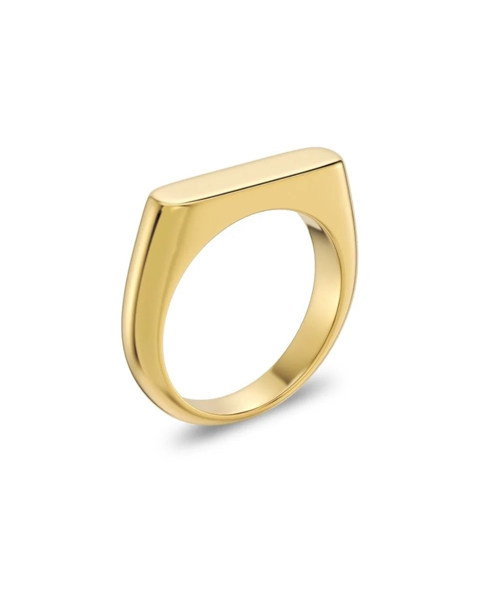 Charlie Custom Rings Charlie Signet Ring Gold – Urban Pioneers Concept Store