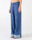 Jeans Roll Wide Leg Denim