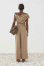 Drape Top Beige