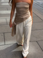 Strapless Top Beige
