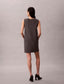 Doubleface V Neck Mini Shift Dress