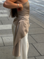 Strapless Top Beige