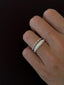 Thin Pavé Dome Ring Silver
