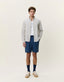 Stripe Cotton-Linen Shirt