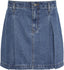 Pleated Denim Mini Skirt Tinted