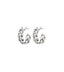 Lourdes Chain Creole Earrings Steel